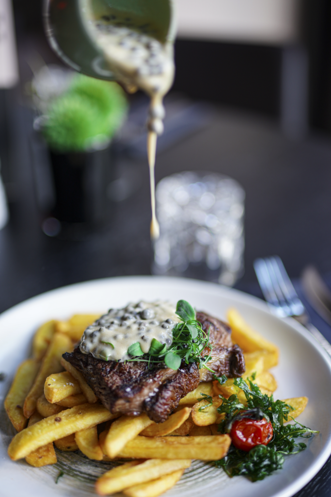 Rumpsteak Pfeffersosse